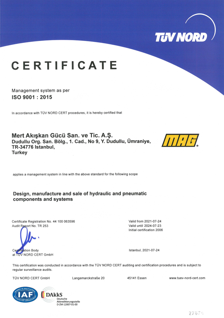 ISO 9001 CERTIFICATE